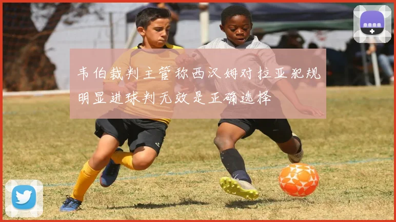 韦伯裁判主管称西汉姆对拉亚犯规明显进球判无效是正确选择